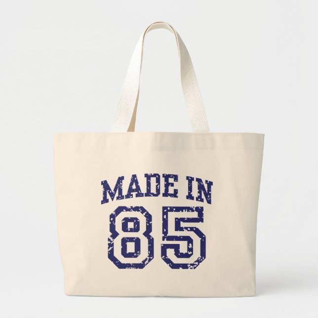 Made in 85 large tote bag (Front)