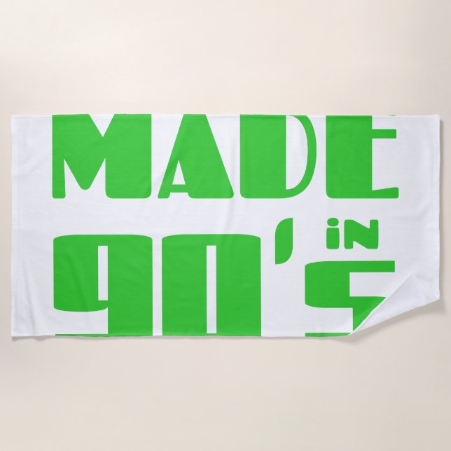Made in 90's beach towel (Front)