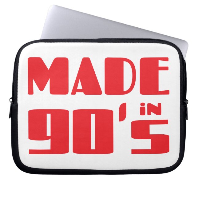 Made in 90's laptop sleeve (Front)