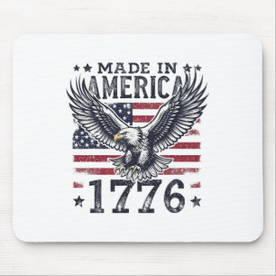 Made In America 1776 Eagle Usa Patriotic 4th Of Ju Mouse Pad