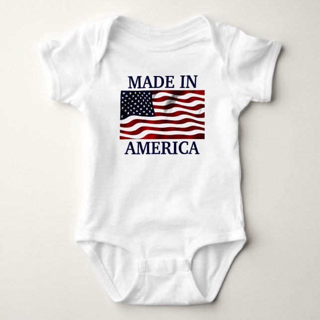 Made in America Baby Bodysuit (Front)