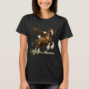 Made in america eagle horse western patriotic prid T-Shirt