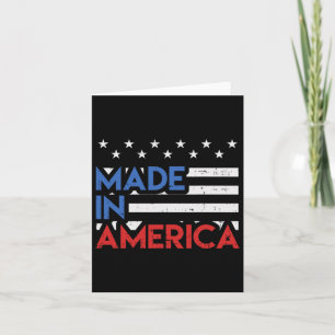 Made In America Pride Cute Born In Usa 4th Of July Card