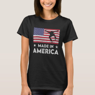 Made In America Usa National Flag Skateboard Men W T-Shirt