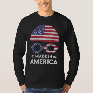 Made In America Usa Swimming National Flag Cap Gog T-Shirt
