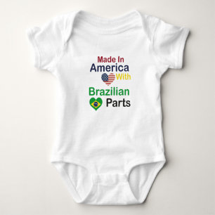 Made In America With Brazilian Parts,baby Gift Baby Bodysuit