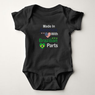 Made In America With Brazilian Parts,baby Gift Baby Bodysuit