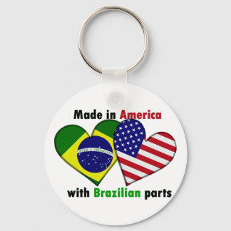 made in america with brazilin parts key ring