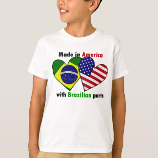 made in america with brazilin parts T-Shirt