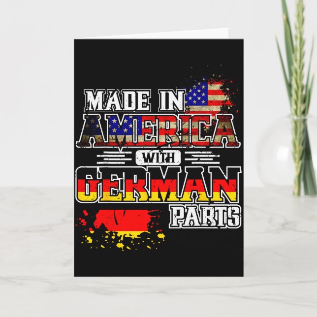 Made In America With German Parts  Card (Front)