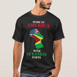 Made In America With Guyanese Parts Usa Guyana T-Shirt