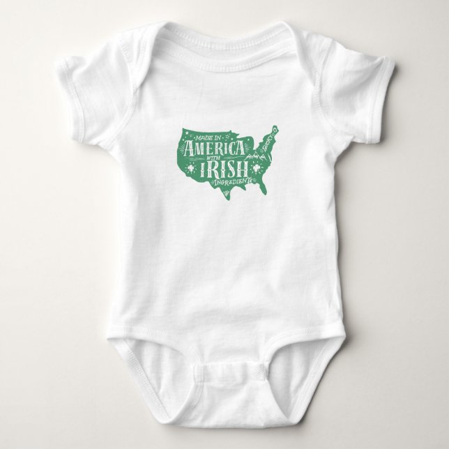 Made In America with Irish Ingredients Baby Bodysuit (Front)