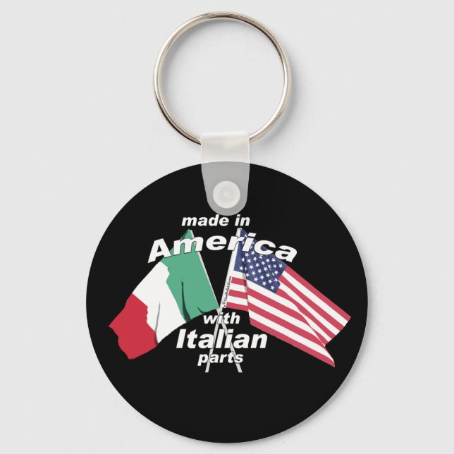 Made In America With Italian Parts Key Ring (Front)