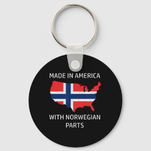 Made In America With Norwegian Parts - Norway And Key Ring
