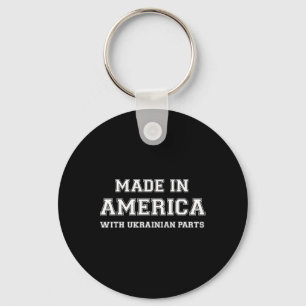 Made In America With Ukrainian Parts Ukraine Usa Key Ring