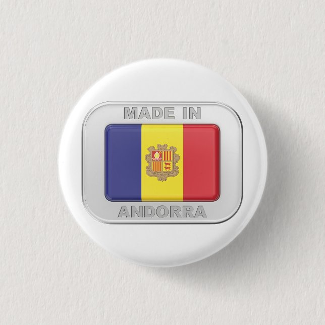 Made in Andorra 3 Cm Round Badge (Front)
