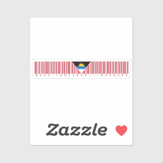 Made in Antigua and Barbuda Barcode Flag (Sheet)