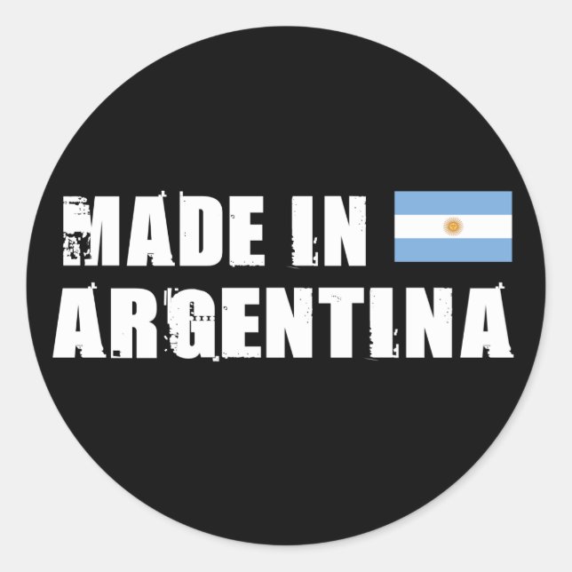 Made in Argentina Classic Round Sticker (Front)