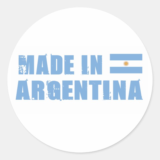 Made in Argentina Classic Round Sticker (Front)