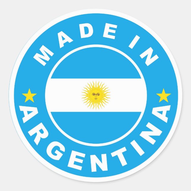 made in argentina country flag label (Front)