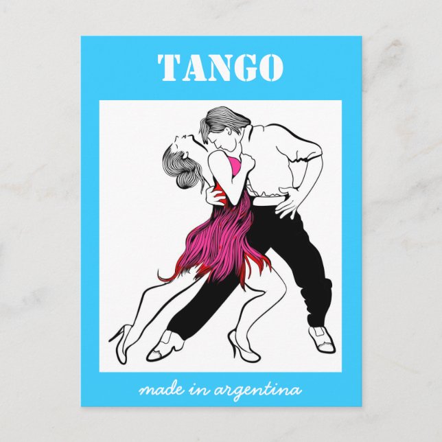 Made in Argentina Tango Postcard (Front)