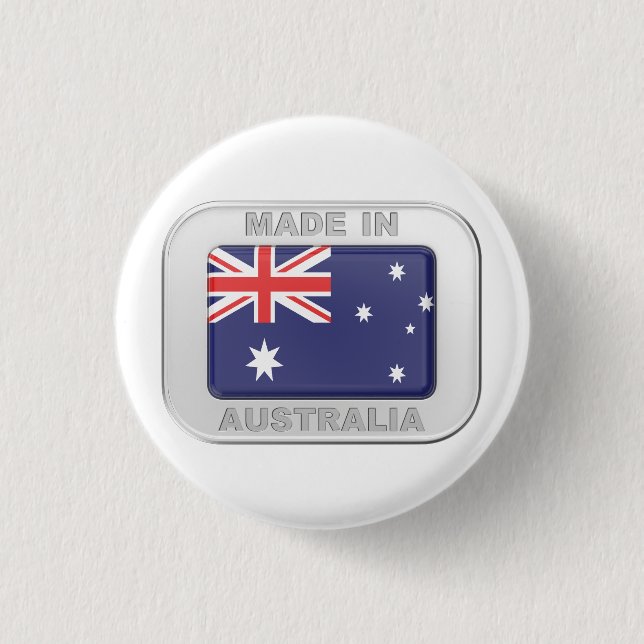 Made in Australia 3 Cm Round Badge (Front)