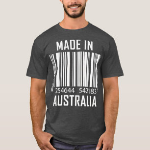 Made in Australia Barcode Funny Proud To Be Austra T-Shirt