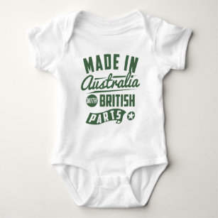 Made In Australia With British Parts Baby Bodysuit
