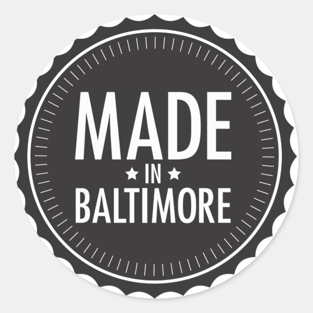 Made in Baltimore sticker (Front)