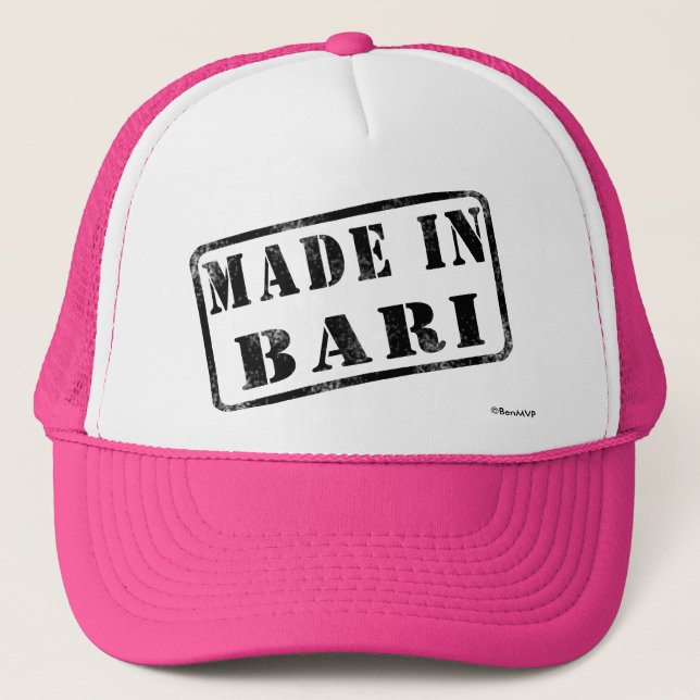 Made in Bari Trucker Hat (Front)