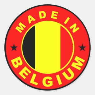 made in belgium country flag label stamp
