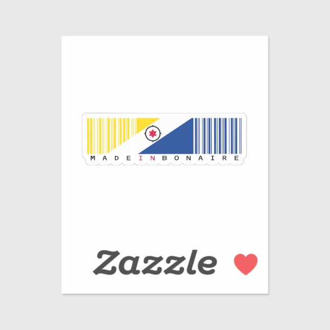 Made in Bonaire Barcode Flag (Sheet)