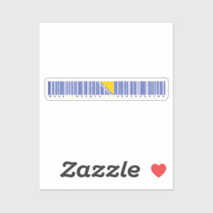 Made in Bosnia and Herzegovina Barcode Flag