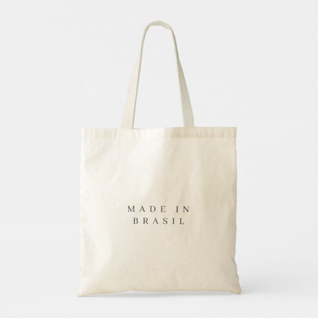 Made in Brasil Minimalist Tote Bag (Back)