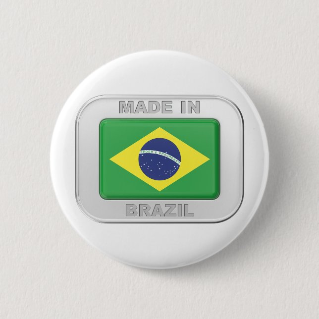 Made in Brazil 6 Cm Round Badge (Front)