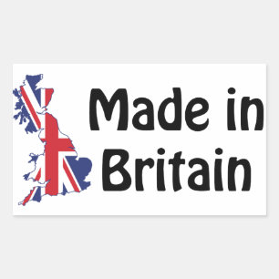 Made in Britain Rectangular Sticker
