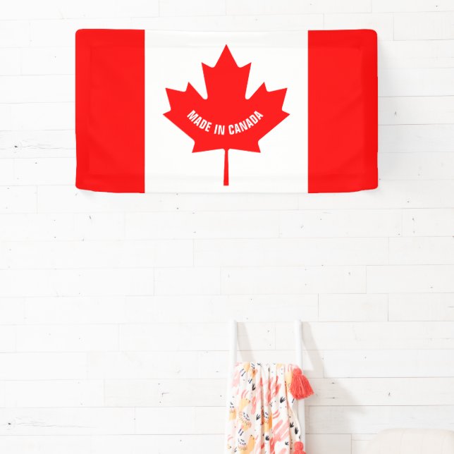 Made in Canada banner with Canadian flag (Insitu)
