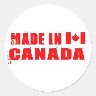 Made in Canada Classic Round Sticker