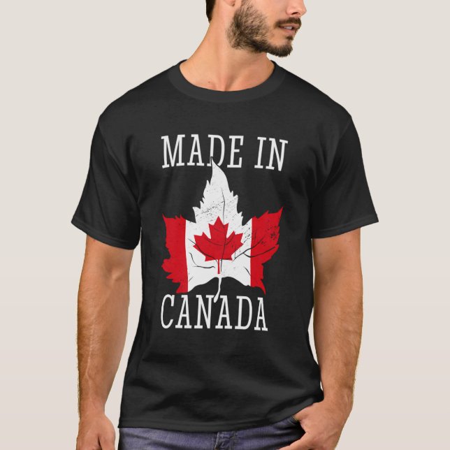 Made In Canada Funny Canadian T-Shirt (Front)
