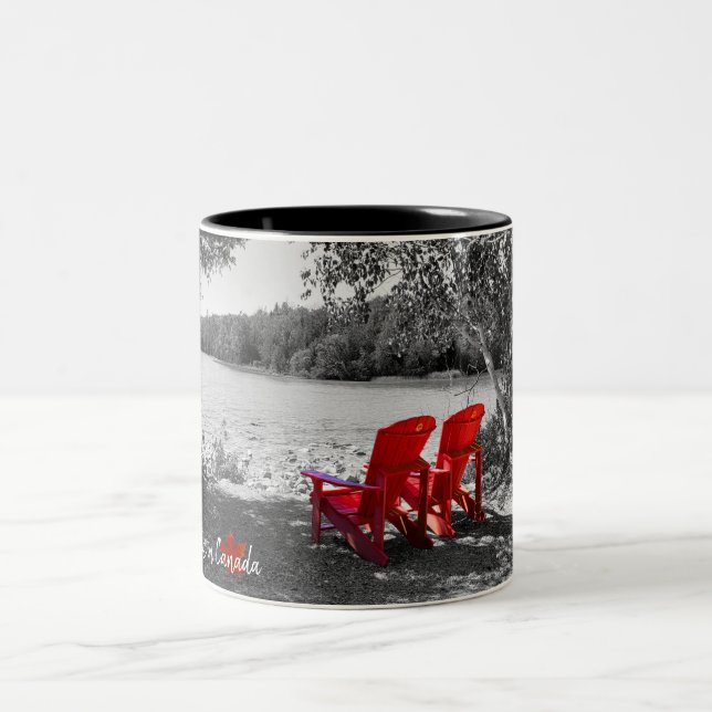 Made in Canada-The view Two-Tone Coffee Mug (Center)