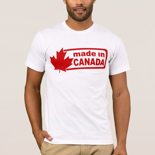 Made In Canada - White Mens Shirt (Front)