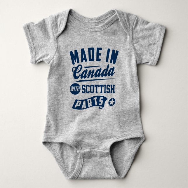 Made In Canada With Scottish Parts Baby Bodysuit (Front)