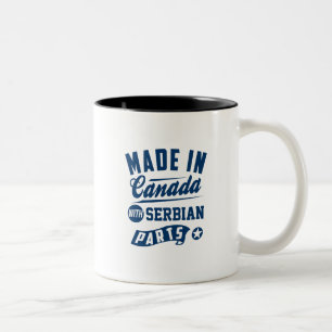 Made In Canada With Serbian Parts Two-Tone Coffee Mug