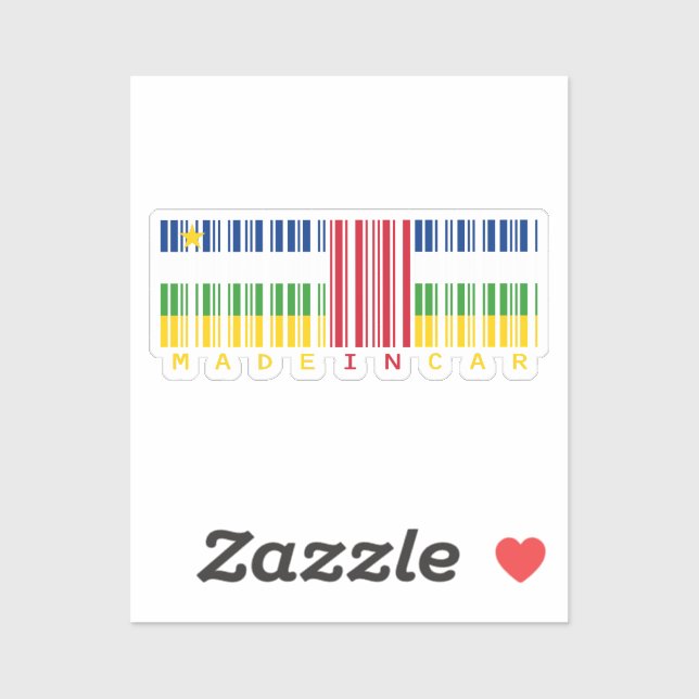 Made in Central African Republic Sticker (Sheet)