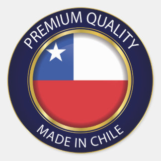Made in Chile Flag, Simple Chilean Colours, Seal