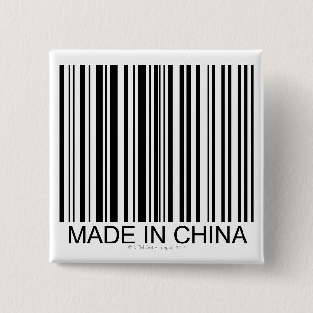 Made in China 15 Cm Square Badge (Front)