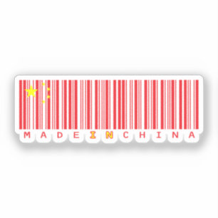 Made in China Barcode Flag Sticker