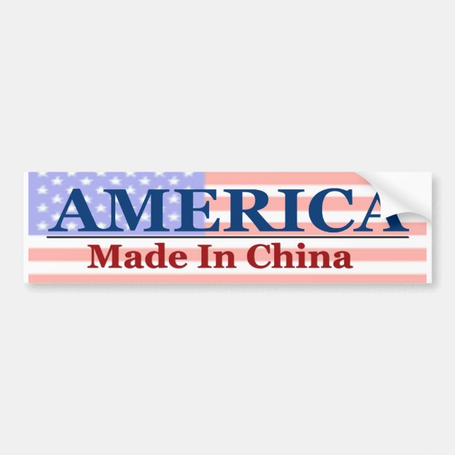 Made In China Bumper Sticker (Front)