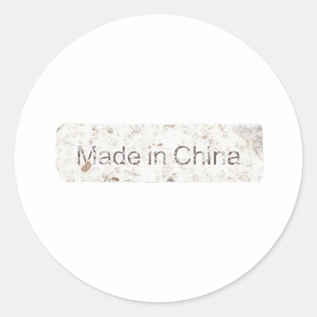 Made In China Classic Round Sticker (Front)