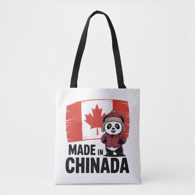 Made in Chinada Panda – Chinese Canadian Tote Bag (Front)